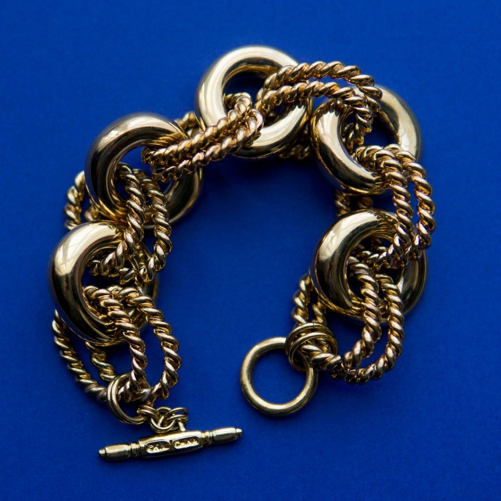 CHUNKY GOLD KJL ARM PIECE/BRACELET